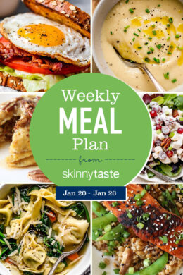 A free 7-day flexible weight loss meal plan including breakfast, lunch and dinner and a shopping list. All recipes include calories and updated WW Smart Points.