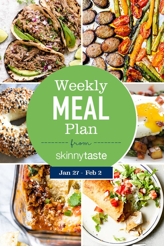 A free 7-day flexible weight loss meal plan including breakfast, lunch and dinner and a shopping list. All recipes include calories and updated WW Smart Points.