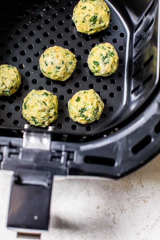 This easy Falafel recipe is made quicker and healthier in the air fryer with canned chickpeas – no deep frying!