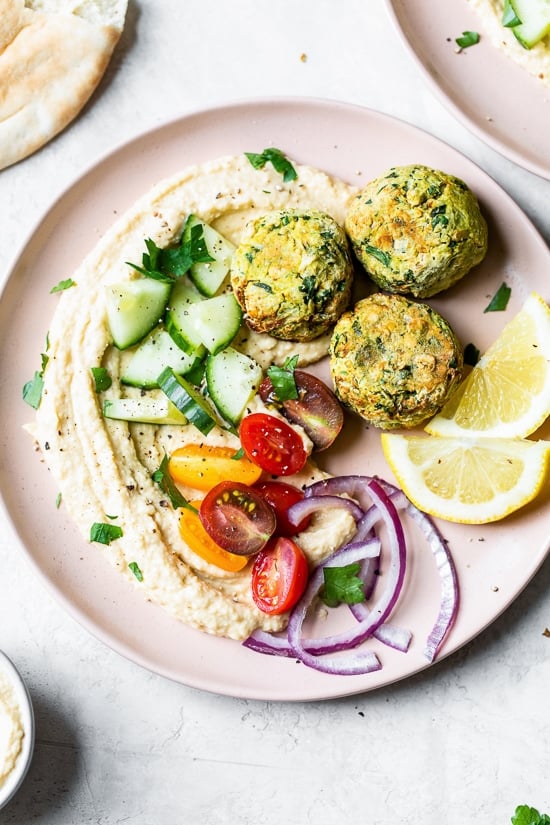 This easy Falafel recipe is made quicker and healthier in the air fryer with canned chickpeas – no deep frying!