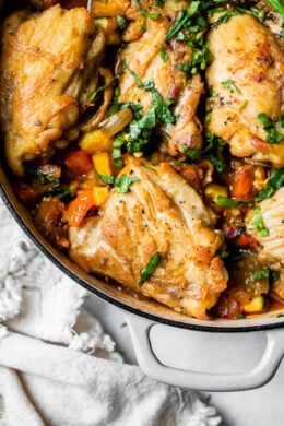 Ratatouille Baked Chicken takes a classic French dish and turns it into a family-friendly comfort food dish loaded with veggies.