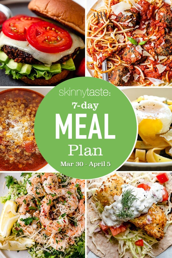 A free 7-day, flexible weight loss meal plan including breakfast, lunch and dinner and a shopping list. All recipes include calories and updated WW Smart Points.
