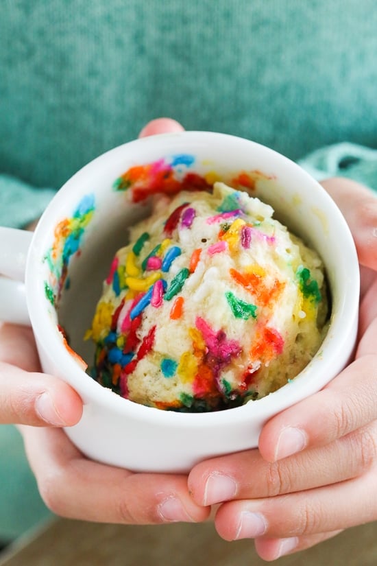 This easy Banana Bread Muffin in a Mug recipe is perfect to whip up when you want a quick breakfast for one! It’s also a great way to use up those brown bananas on your counter!