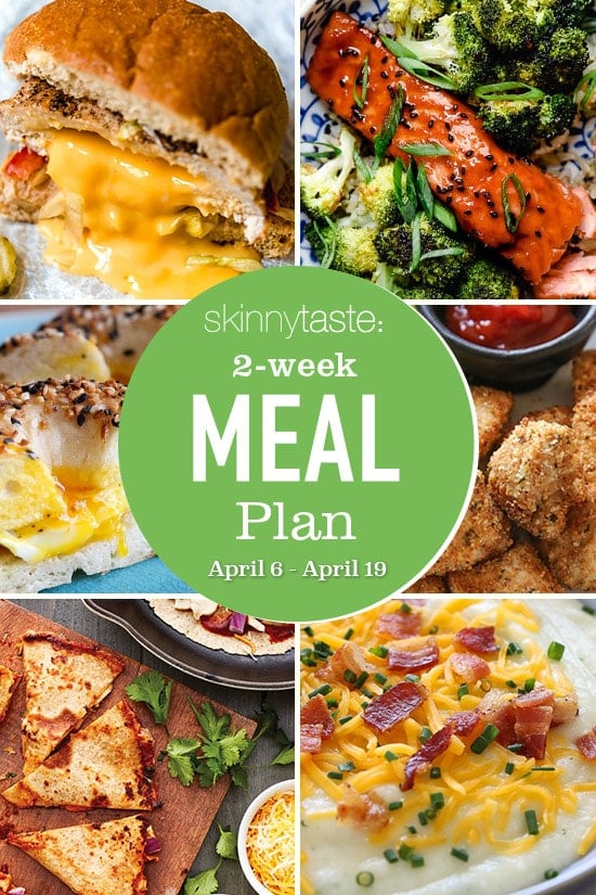 A free 14-day, flexible weight loss meal plan including breakfast, lunch and dinner and a shopping list. All recipes include calories and updated WW Smart Points.