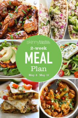 A free 14-day, flexible weight loss meal plan including breakfast, lunch and dinner and a shopping list. All recipes include calories and updated WW Smart Points.