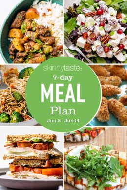 A free 7-day, flexible weight loss meal plan including breakfast, lunch and dinner and a shopping list. All recipes include calories and updated WW Smart Points.