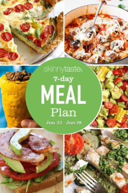 A free 7-day, flexible weight loss meal plan including breakfast, lunch and dinner and a shopping list. All recipes include calories and updated WW Smart Points.