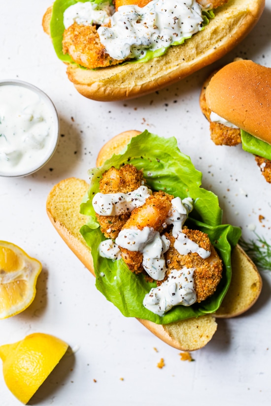 Air Fryer Shrimp Sandwiches