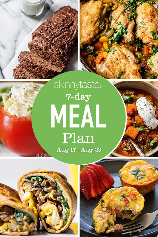 7 Day Healthy Meal Plan (Aug 17-23)