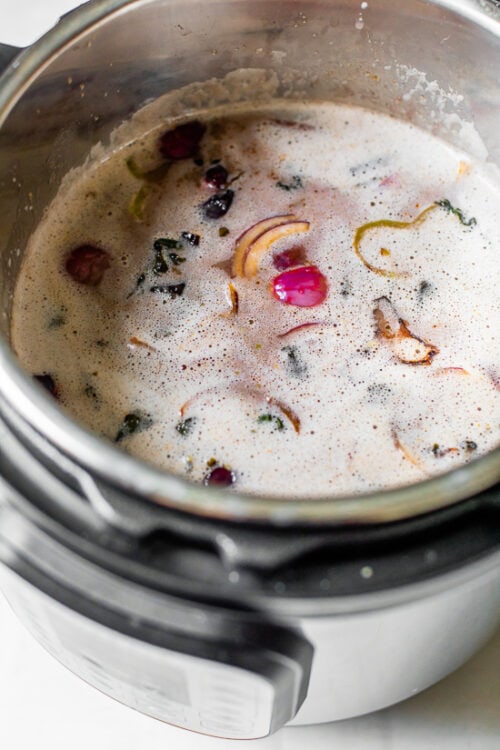 Dominican Beans in the instant pot.