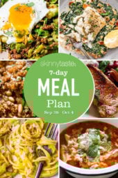 7 Day Healthy Meal Plan (Sept 28-Oct 4)