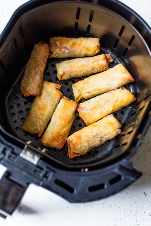 Pastrami Reuban Eggrolls in the air fryer.