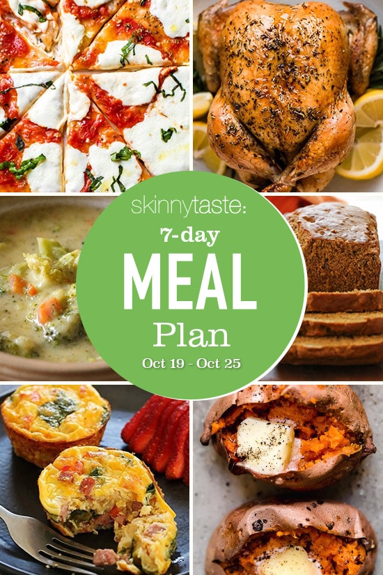 7 Day Healthy Meal Plan (Oct 19-25)