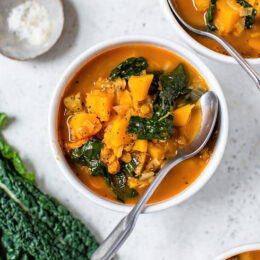 Lentil Soup with Butternut and Kale