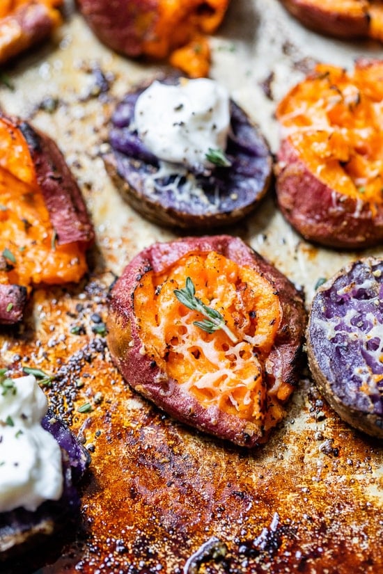 Smashed Sweet Potatoes