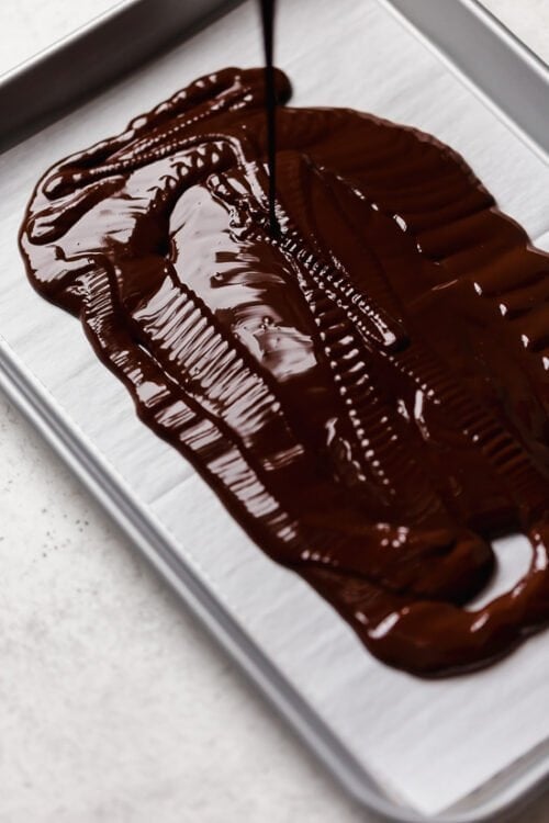 melted butter on parchment