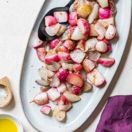 roasted radishes