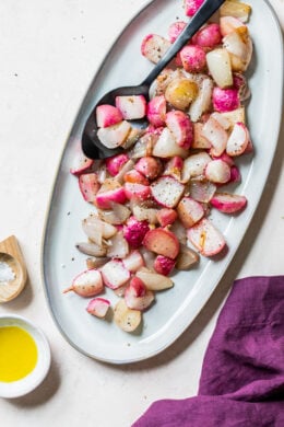 roasted radishes