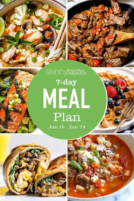 7 Day Healthy Meal Plan (Jan 18-24)