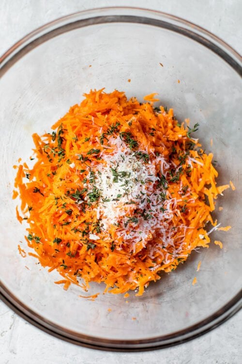 grated sweet potato