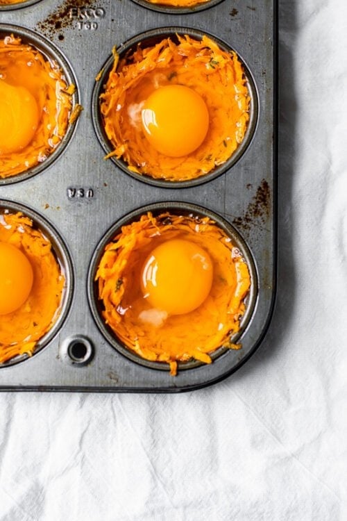 sweet potato egg nests
