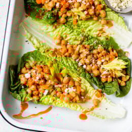 Buffalo Chickpea Lettuce Wraps