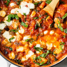 Cheesy Eggplant Gnocchi Caprese