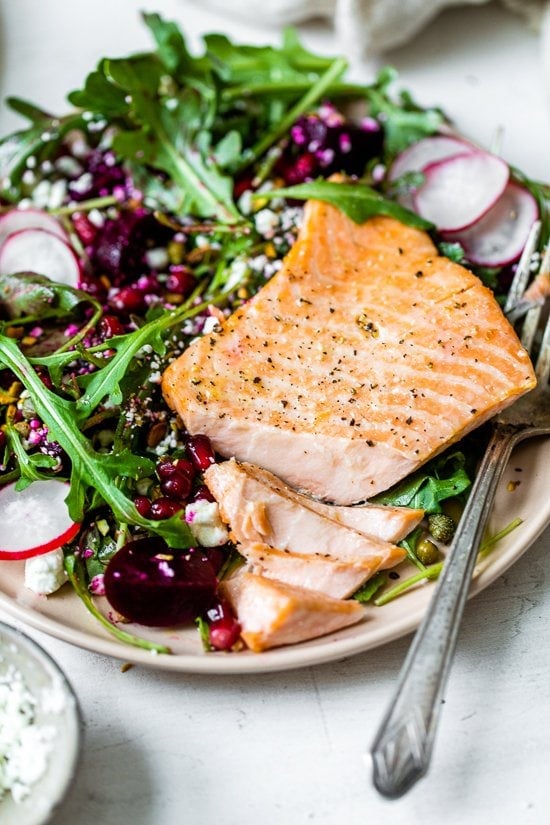 Salmon, Beet, and Arugula Salad-8