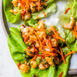 Shrimp Dumpling Lettuce Wraps