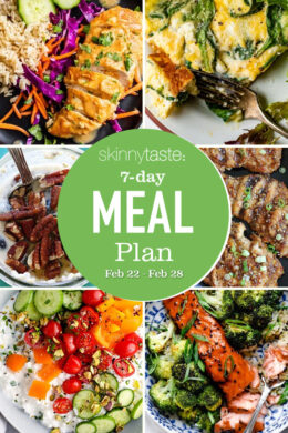 A free 7-day, flexible weight loss meal plan including breakfast, lunch and dinner and a shopping list. All recipes include calories and updated WW Smart Points.