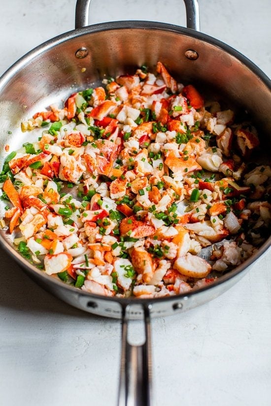 Lobster jalapeno filling for empanadas.