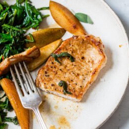 pork chops and pears