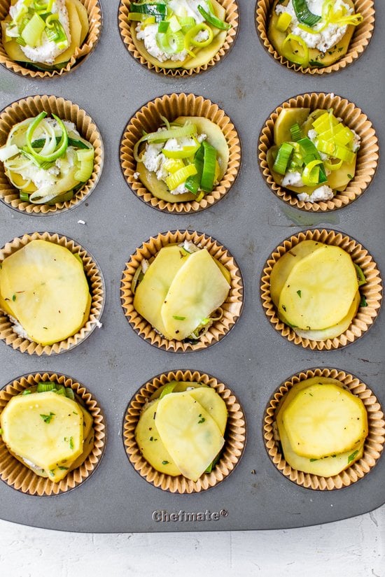 Pommes Anna (Potato Cups with Leeks)