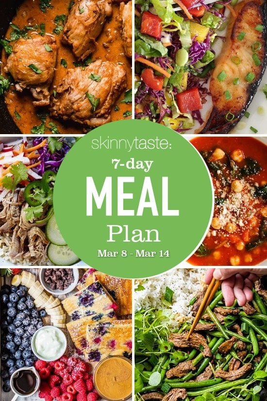 7 Day Healthy Meal Plan (March 8-14)