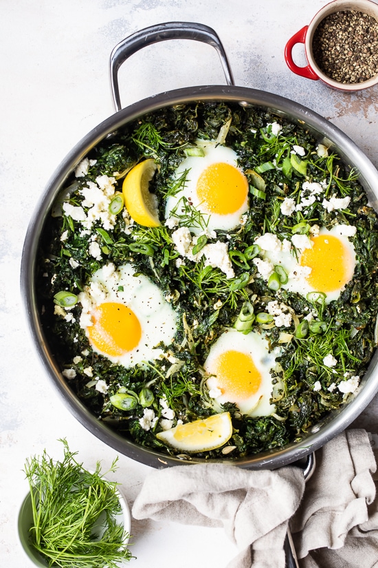 Spanakopita Baked Eggs