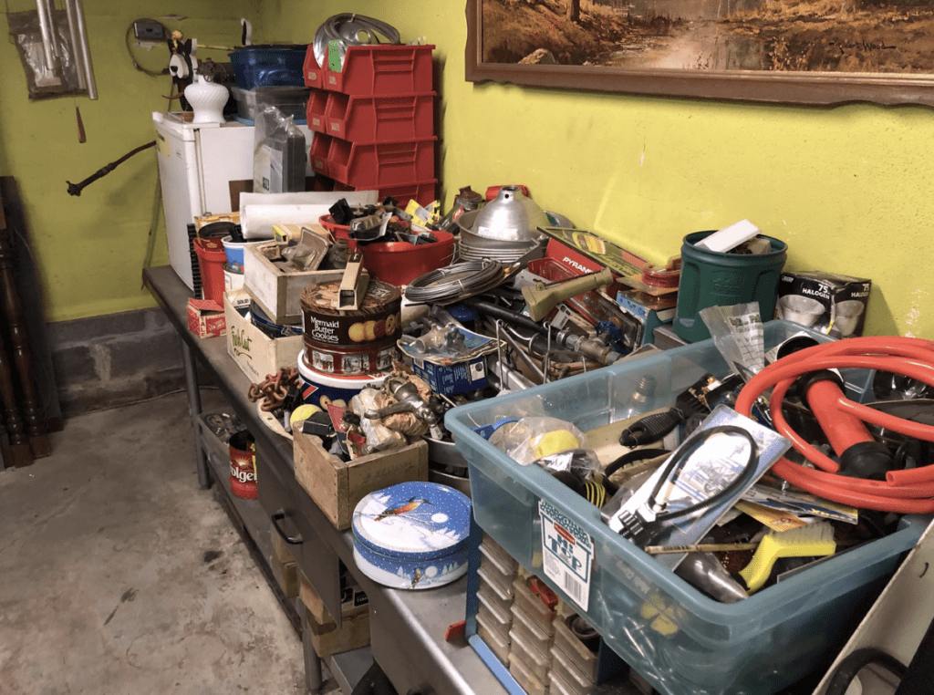 (Sifting through the junk at garage sales to find the gold!)