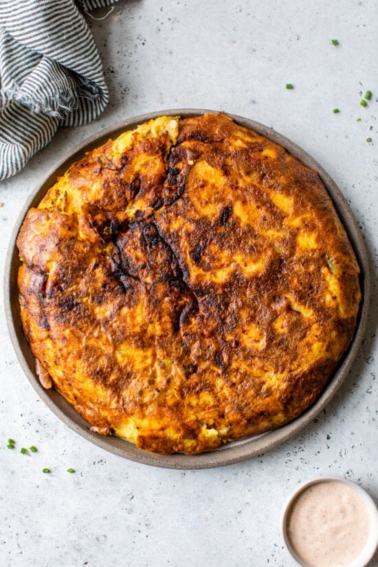 layered potato omelet