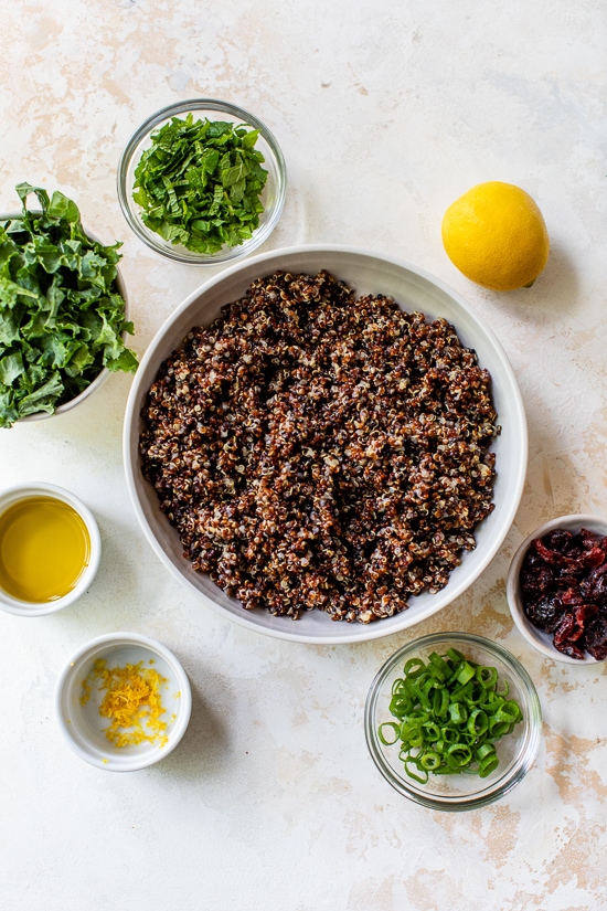 Quinoa Salad ingredients