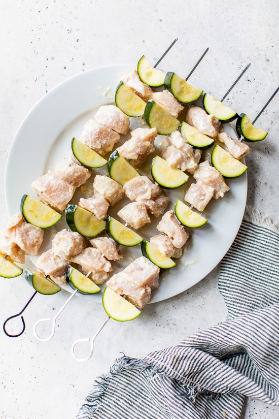 Grilled Chicken Caesar Skewers