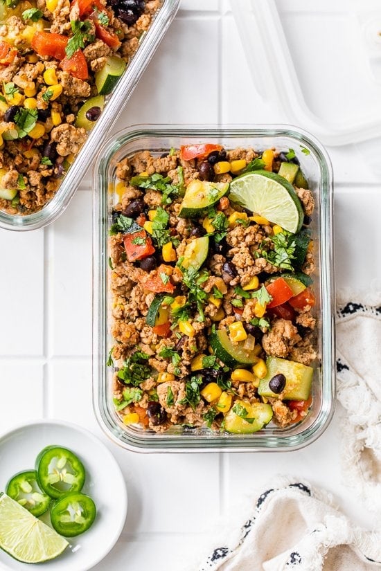 meal prep ground turkey sante fe