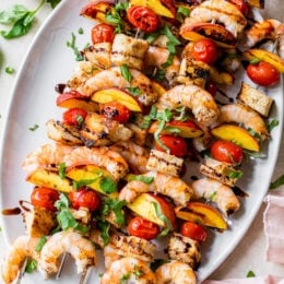 Grilled Shrimp Panzanella Skewers