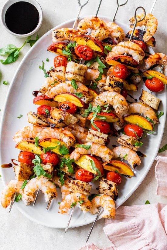 Shrimp Panzanella Skewers