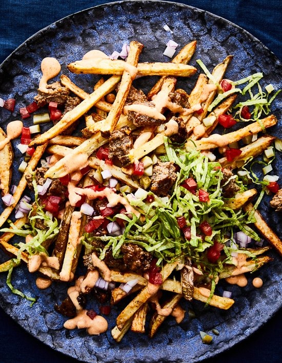 Air Fryer Loaded Cheeseburger Fries