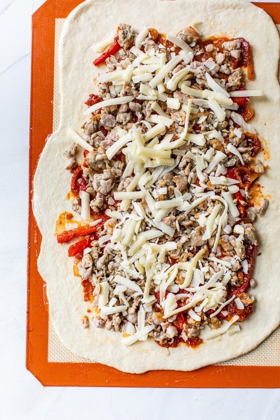 sausage and pepper stromboli