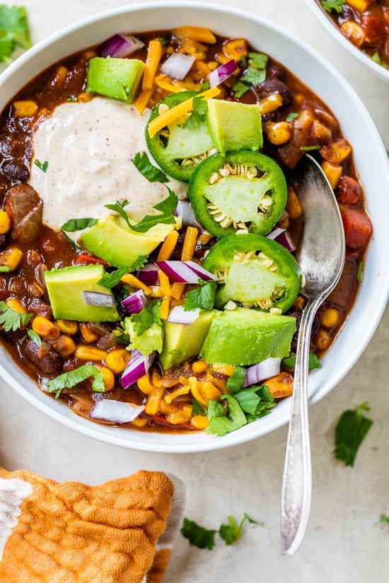 vegetarian black bean chili