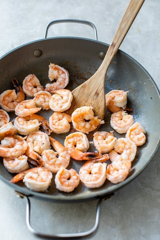 shrimp in wok