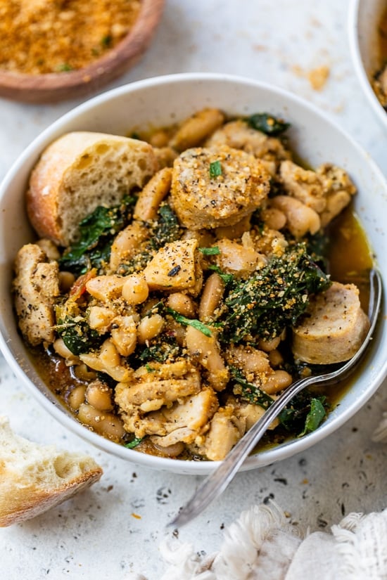 Chicken Cassoulet in a bowl.