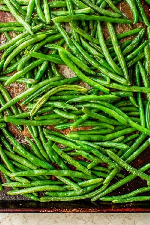 roasted green beans