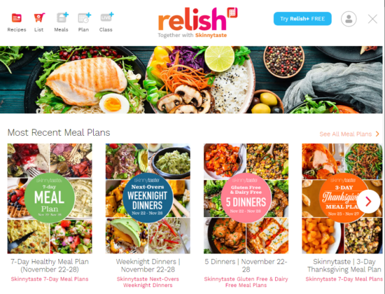 Relish skinnytaste meal plans