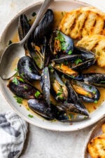 Drunken Mussels in white wine